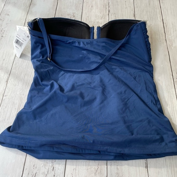 Bleu Rod Beattie Navy Bandeau Tankini Swim Top 8 - Blue - navy closet staple - Picture 5 of 5